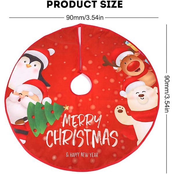 90 cm joulukuusenalus Santa Bear Base Lattia Pyöreä Pohjan Suojus