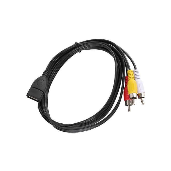 DOONJIEY USB 2.0 A hun til 3 RCA hann lyd video AV-adapterkabel for PC TV