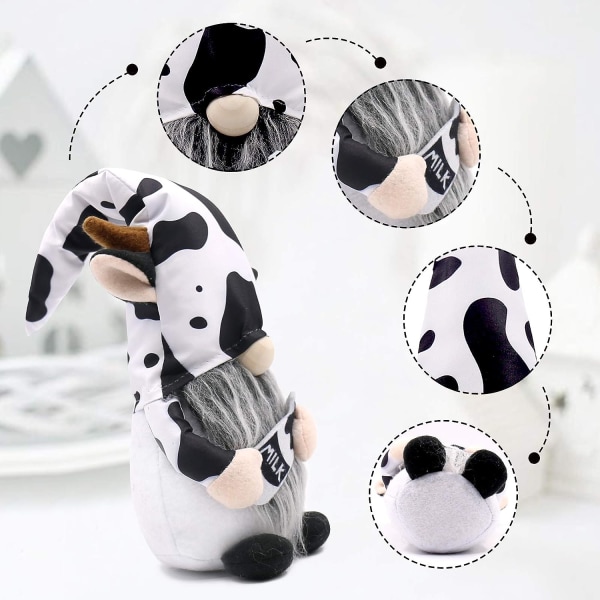 Farmhouse Cow Svenska tomtar Present med mjölkflaska Nodic Plysch
