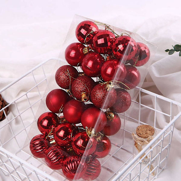 36st 4cm Plast Julkula Pearly Matte Ljusformad, roséguld Hy