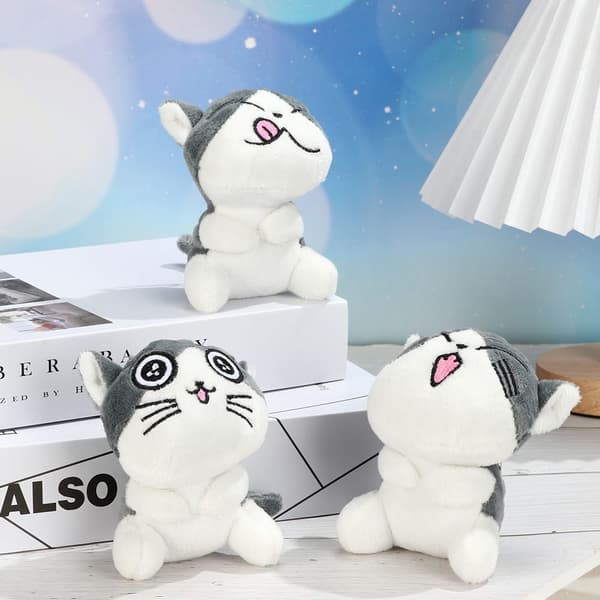 9CM Ca Cat Plysch fylld docka nyckelring