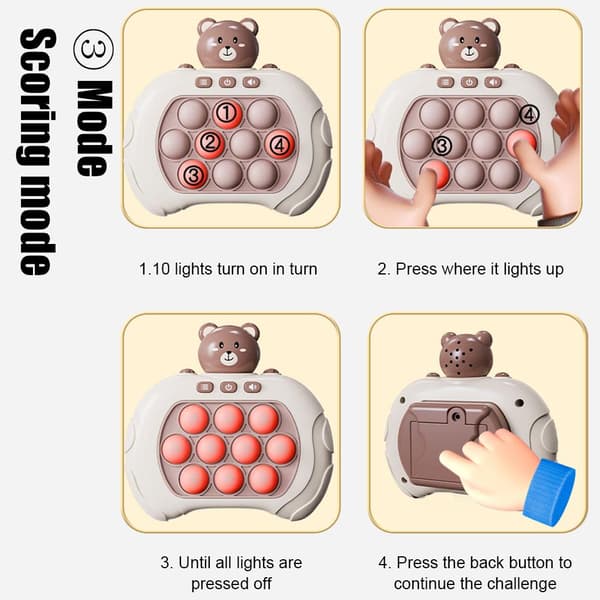 Pop It Spillemaskine Tryk Pioneer Puzzle Dekompressionslegetøj Til K bear onesize