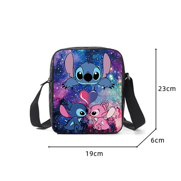 3-delt Lilo & Stitch Ryggsekk, Lunsjboks og Veske Sett A