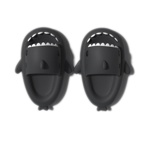 Vauvan söpöt sarjakuva hain suihku taapero tohvelit black 16cm