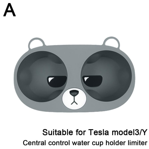 För Tesla Model 3/Y 2021-2022 Silica Gel Drink Cup Flaskhållare A 1pcs