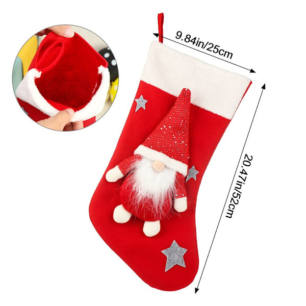 Julestrømper Santa Claus GRÅ