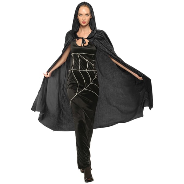 Kappe / Frakke / Hætte / Vampyr - Halloween & Udklædning black one size