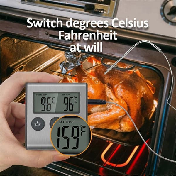 Kjøkken Digitalt Termometer BBQ Ovn Kjøttgrill Funksjon Varmemåler Hjemmebaking Husholdningsmatlaging Temp