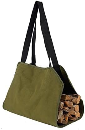 #100*50cm - Grønn lerret vedveske lerret vedpose#