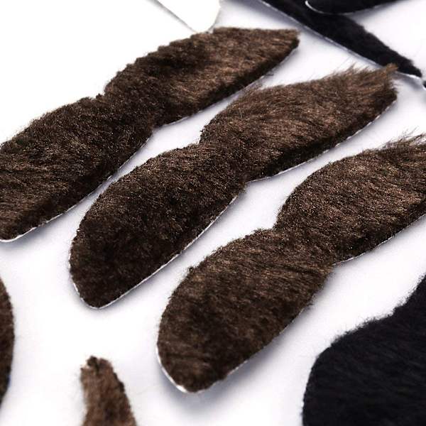 36-delar självhäftande mustasch klibbiga skägg som en perfekt 36pcs