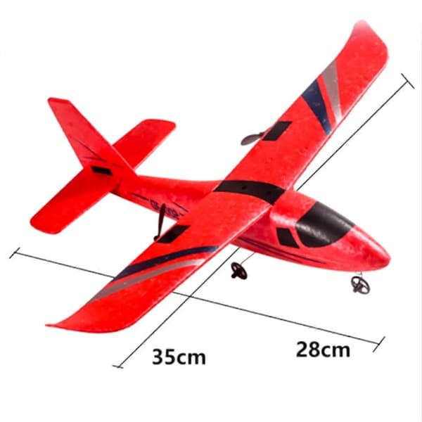 DIY RC-flygplan för barn, fjärrkontrollflygplan utomhus 2,4 GHz 2-kanals DIY Lätt att RC-flygplan gul