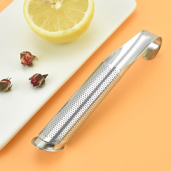 #Langt rør te-infuser 2-pakning Sølv Sølv 14,8*2,1CM#