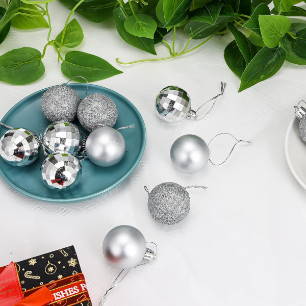 24ct julgransprydnader Set 1,57 tum Mini splittersäkra