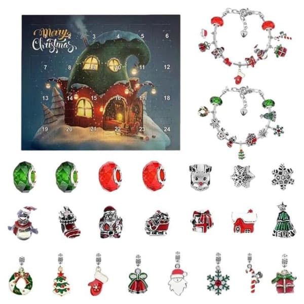 Jule Adventskalender Armbånd Sæt Blue Series Xmas 9