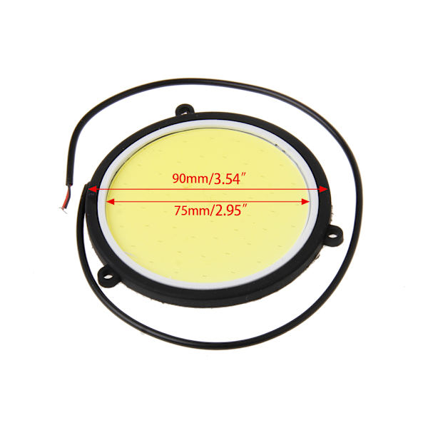 COB DRL Rund Form Sekventiell Flödande LED DRL RGB Körljus DC12V 90mm Blinkers för strålkastare 2x