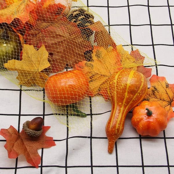 50 Thanksgiving konstgjorda pumpa-hemdekorationsset $50