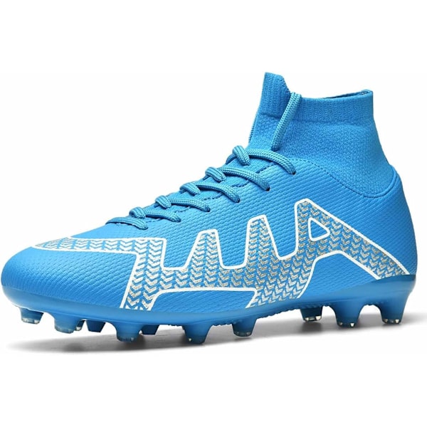 Fotbollsskor Herr Outdoor High Top Spike Ceats Fotbollsskor Professionell friidrott träningsskor blue EU46