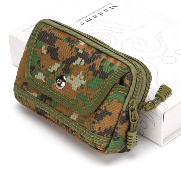 Mini midjeplånboksmynt för nyckelväska Militärpaket Liten kortväska påsar rektangelformad telefonpaket Militär midjeväska Green Color