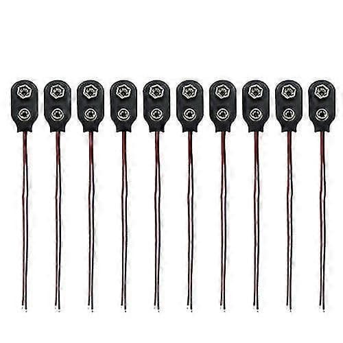 10 st PP3 MN1604 9V batterihållare klämma snäppkontakt kabelledning spänne