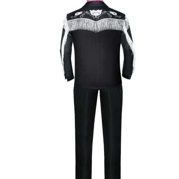 Ken Cospay kostyme for menn Haoween Scene Performance Suit Black l