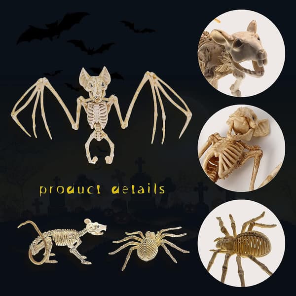 3st Halloween Fladdermusskelett Halloween Spindelskelett Halloween