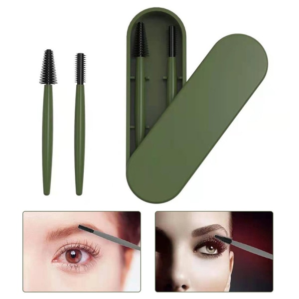 2 stk/karton Silikone øjenvippebørste til rengøring af makeup Mascara øje Gray