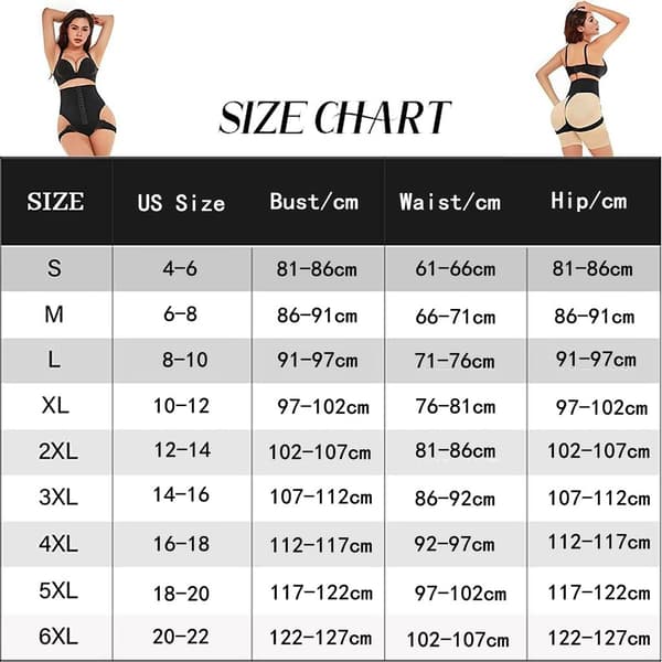 Da idjekontroll Shapewear Jupsuit Hög idja agkontroll byxor M m