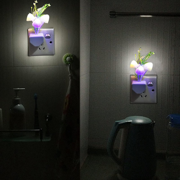 2-pack LED Sensor Nattljus Plug-in NightLight Färgbyte