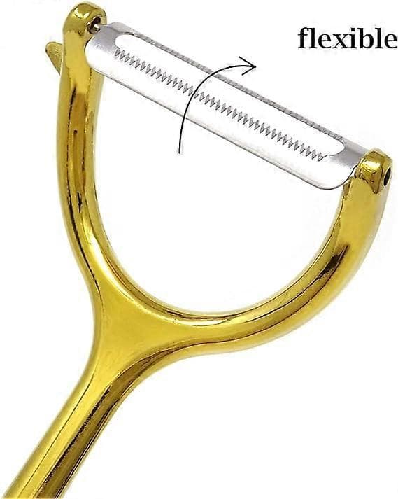 Rostfritt stål Gyllene Y-formad grönsaks- och fruktskalare för hemköket (Guld) 17*6cm