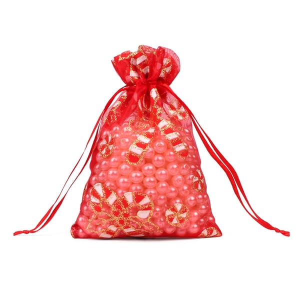 10 ST presentpåsar Organzapåsar Godisförpackning I(10CMX15CM)