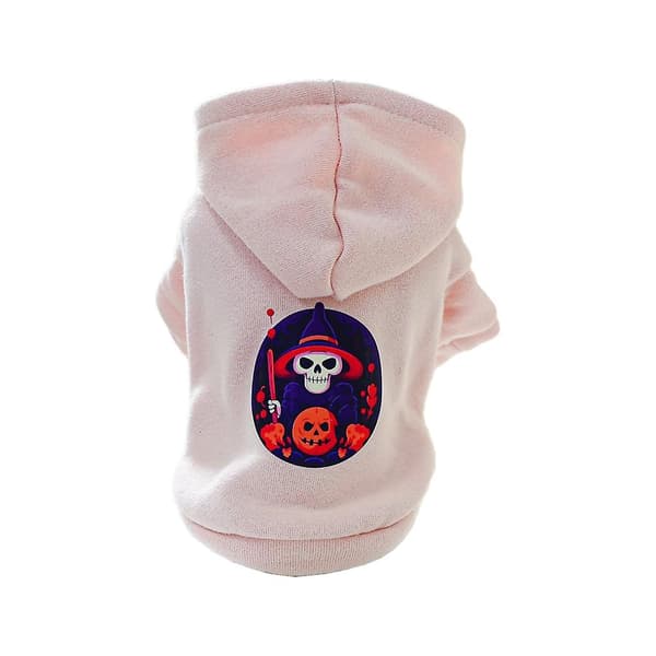 Halloween Dogs Pumpkin Skull Pattern Pullover Søte Hunder Hold Varme Hoodies