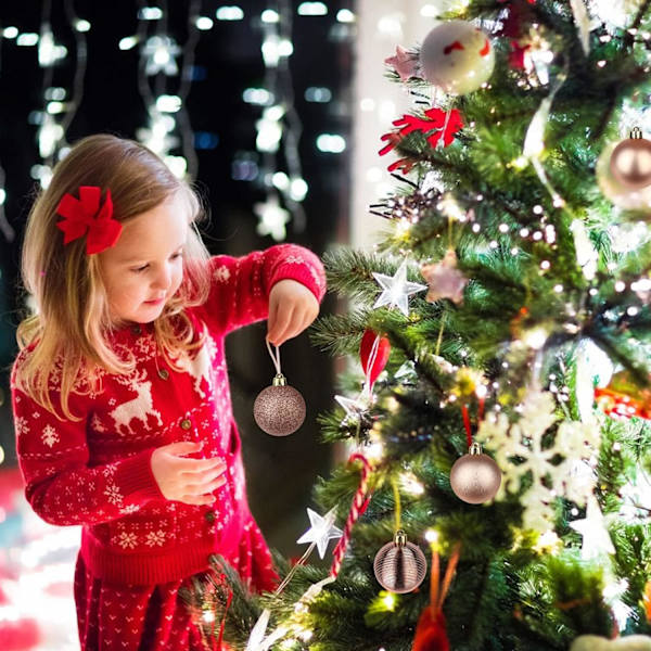 2.36in Ornaments 36 Styck Julgransdekorationer Bollar Splittringssäker Liten