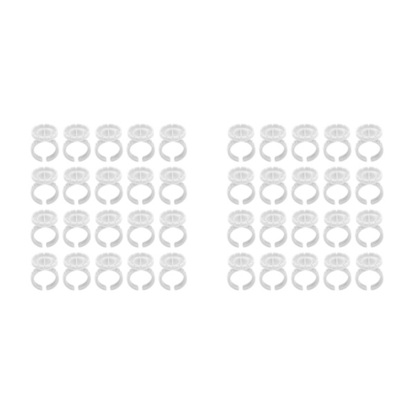 1/2/3 100x Limringar Lash Glue Cups för För Tattoo Volume Lash White 2.3x5.1cm 2Set
