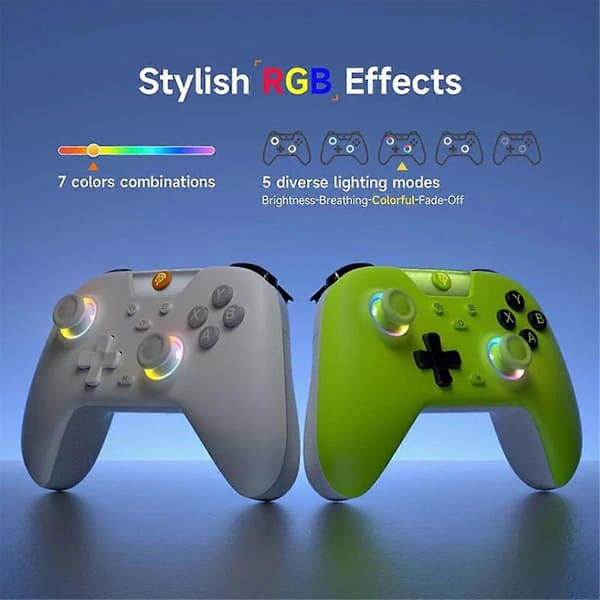 X05 Bluetooth Gaming RGB-kontroll kompatibel med PC/telefon/Switch/Steam Gamer Grön