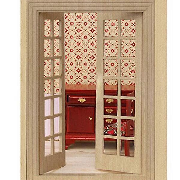 1/12 minihus 28-panels miniatyr ytterdør