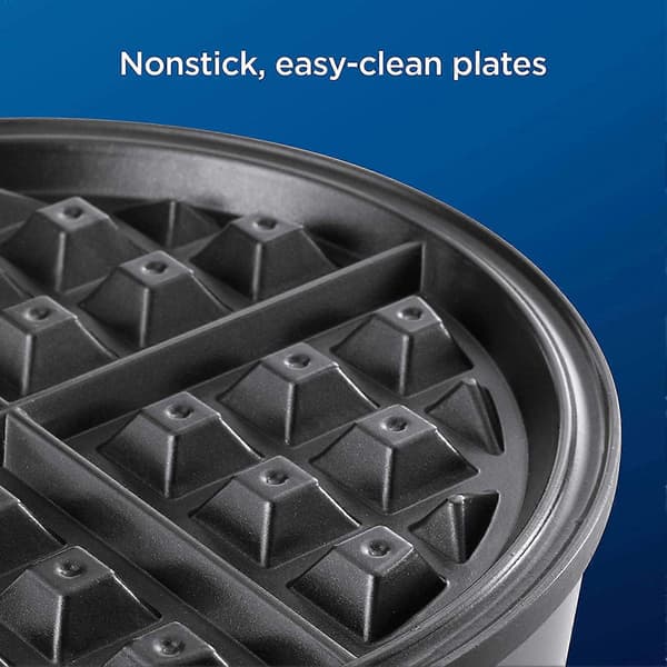 1200W vaffeljern med dobbeltsidet vendbar kogeplade, justerbar temperatur, non-stick bageplade