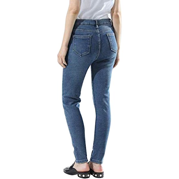 Vinterfleeceforede stretchjeans for kvinner 28