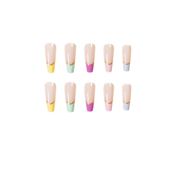 24st/låda Strass Lång Ballerina False Nail Tip Wearable 04