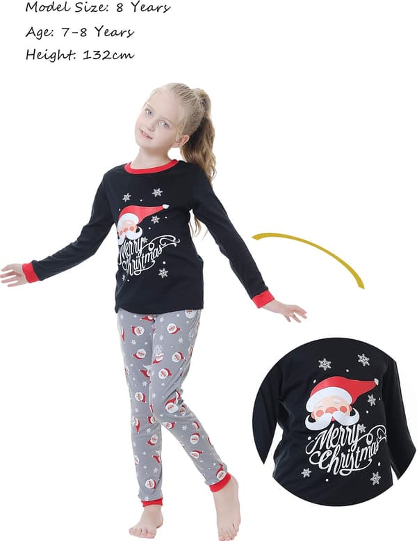 Joulu Perhe Yhteensopivat Pyjamat Punainen Holiday Pjs Setit Puuvilla Yöasut