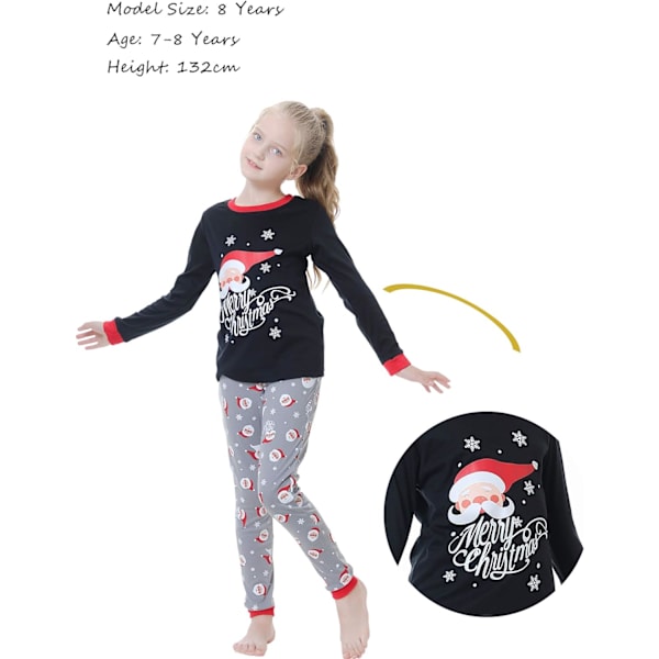 Jul Familj Matchande Pyjamas Röd Holiday Pjs Sets Bomull nattkläder