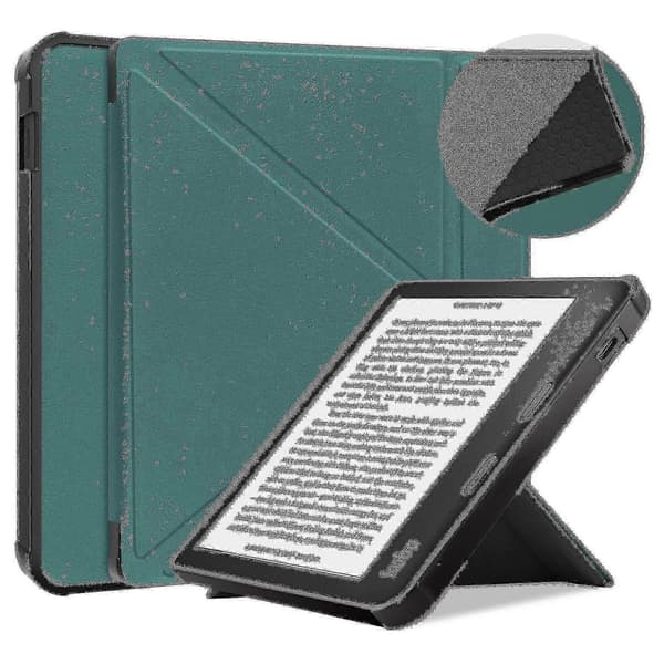 Fodral Kompatibelt Med Kobo Libra 2 - Bokstil Pu Läder E-läsare Fodral Foliofodral (Färg: Grön)