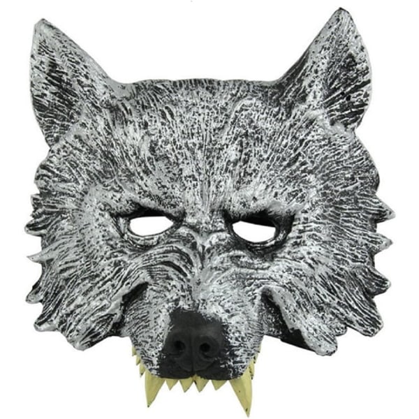 Grå vargens huvudmask för Halloween julfest
