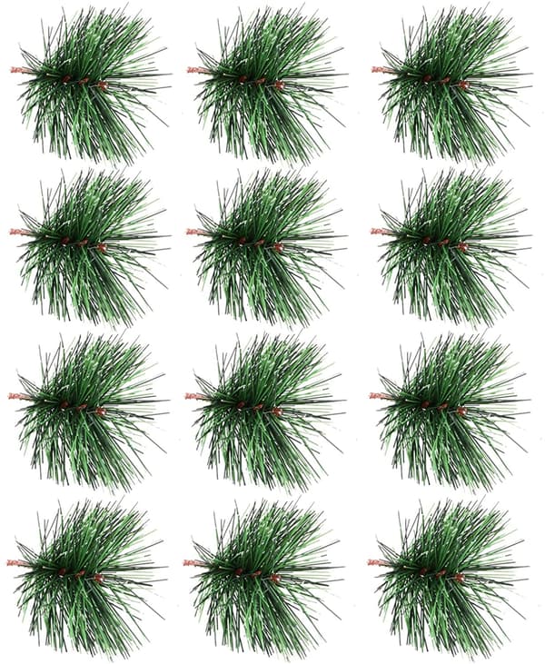 24st julbarr konstgjorda tallgrenar tall 12pcs