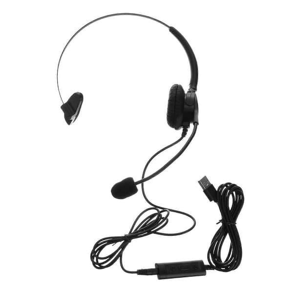 H300 Monaural USB-headset Støjreducerende mikrofon og lydstyrkejustering Headset til computer internetopkald VoIP-kommunikation Skype Webinar Softpho