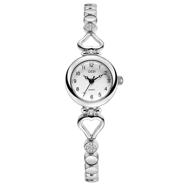 #Kvinders Kvartsur med Moderperle Skive Analog Visning og Armbånd#