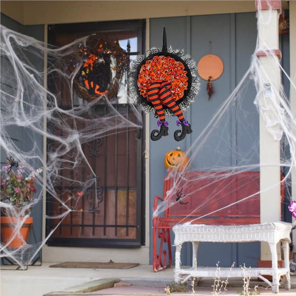 Halloween kranshänge Intressant utställningsvägg Orange