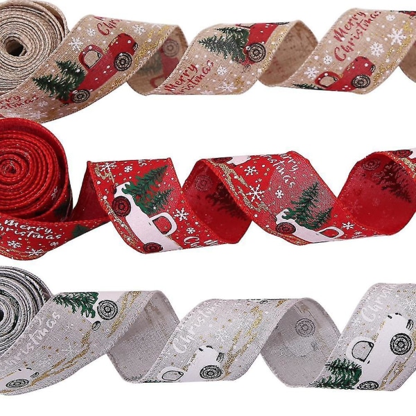 5 m jule DIY stof Swirl Ribbon Hessian