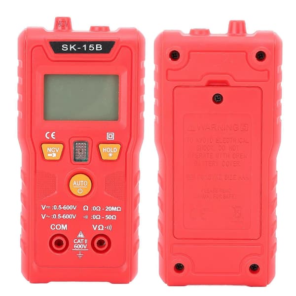 Digital Multimeter Testare Bil Fordon Intelligent Multi Tester Mini Ficktyp Brännskydd Multifunktionell Röd