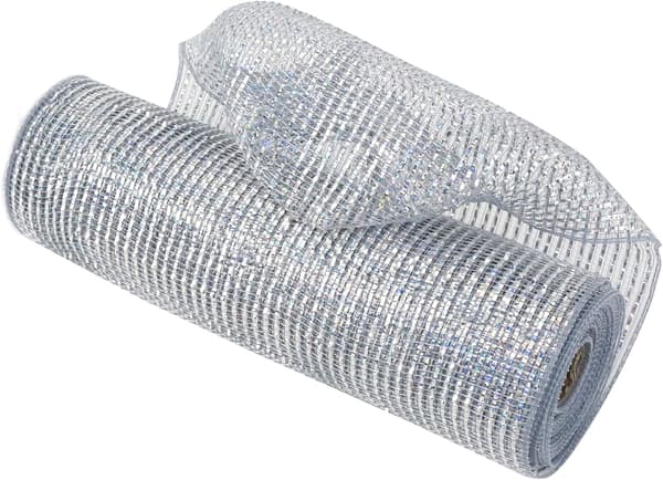 Sølv Mesh Bånd Sølv Deco Mesh Bånd 10 tommer Bredt Sølv Mesh Bånd til