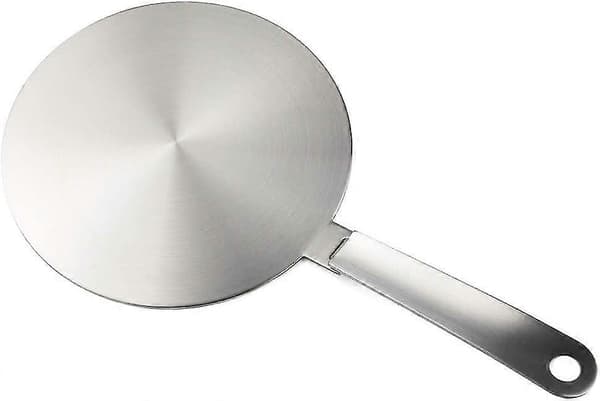 Induksjonsadapter, omformerplate for induksjonstopp, varmesprederplate med avtakbart håndtak og base 20 cm